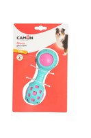 Toy dumbbell with balls and squeaker, 16cm, AD0516