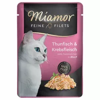 Miamor Feine Filets konservi kaķiem ar tunci un krabjiem želejā 100g