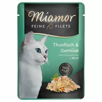 Miamor Feine Filets konservi kaķiem ar tunci un dārzeņiem želejā 100g