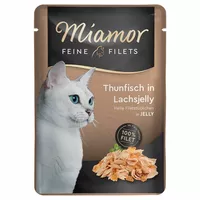 Miamor Feine Filets konservi kaķiem ar tunci un lasi želejā 100g