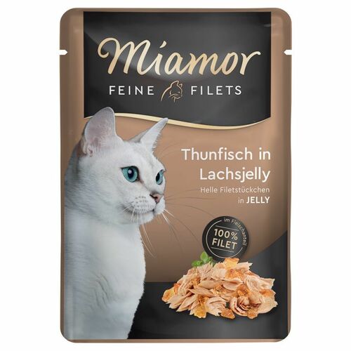 Miamor Fine Fillets cat food with tuna and salmon in jelly 100g