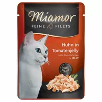 Miamor Feine Filets konservi kaķiem ar vistu un tomātiem želejā 100g