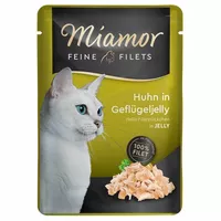 Miamor Feine Filets konservi kaķiem ar vistas un mājputnu gaļu želejā 100g