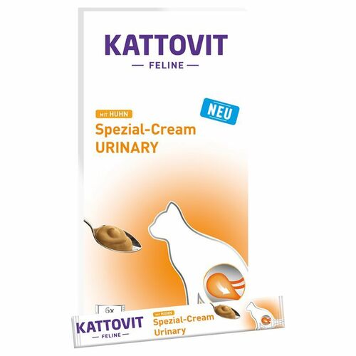KATTOVIT Urinary krēms ar vistu kaķiem, 6x15g