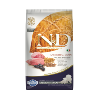 N&D dog dry food with lamb and blueberries for medium and large breed puppies 2.5kg