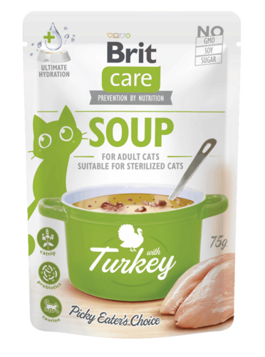 Brit Care Cat zupa ar tītaru 75g