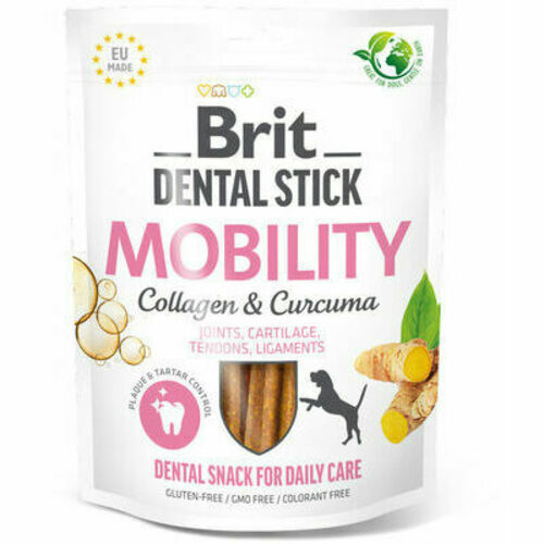 Brit Dental Stick Mobility Turmeric & Collagen treat for dogs 7pcs/251g
