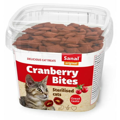 Sanal Cranberry & Chicken Bits Sterilized Cats 75g - spilventiņi ar dzērvenēm un vistu sterilizētiem kaķiem