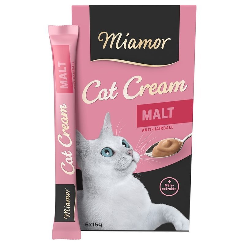 Miamor Cat Cream Malt- gardums kaķiem apmatojuma izvadīšanai 6x15g