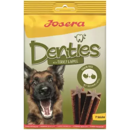 Josera – kārums suņiem “Denties with Turkey & Apple” ar tītara un ābolu garšu 180 g
