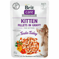 Brit Care Cat Kitten Pouch Fillets in Gravy Turkey 85 g