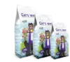 Cats way White Cat Litter, Lavender 5l - cementējošās smiltis ar maigu lavandas smaržu