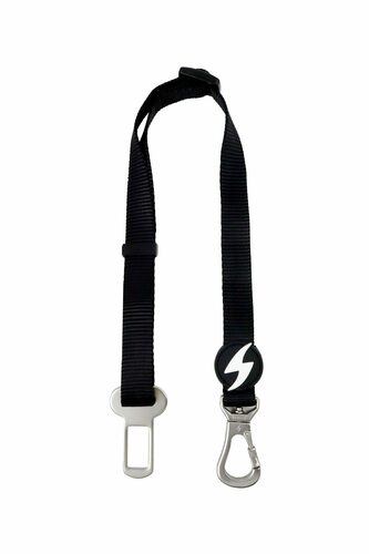 DASHI SOLID BLACK BELT - Auto safety belt for dogs 2cm x (length 45 - 71 cm)