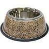 Bowl CROCI Animalier Leopard, stainless steel with rubber base, print, 0.37 l, 20 cm