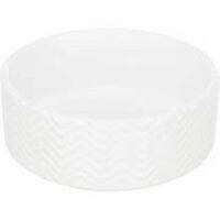 Trixie Pet Bowl, ceramic Bowl, 0.4 l/ø 13 cm, white