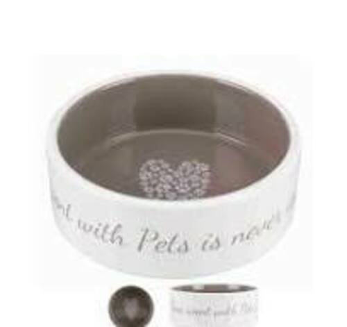 Bowl for animals, ceramic: Trixie Pets Home bowl, ceramic, 0.3 l|ø 12 cm, cream|taupe