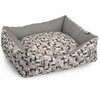 Rectangular dog and cat bed with padding, size 55 x 45 cm