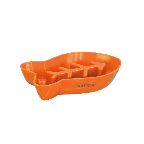 VetoPop feeding bowl for cats, orange