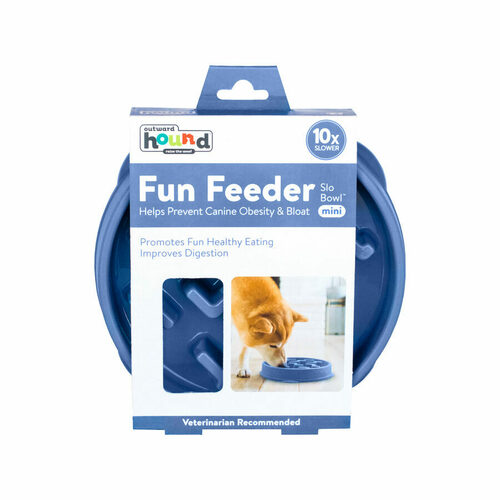 Outward Hound dog slow feeder bowl FUN FEEDER Notch, blue, M