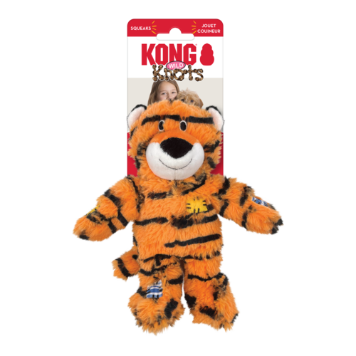 Dog toy KONG Wild Knots tiger with rope filling M/L