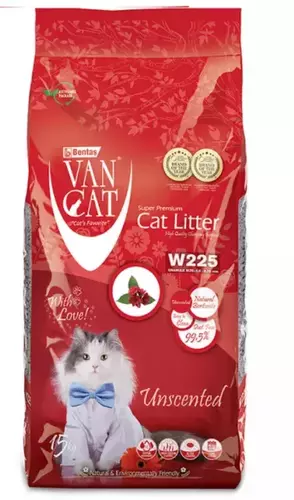 VAN CAT Compact Natural - clumping cat litter without fragrance 15kg