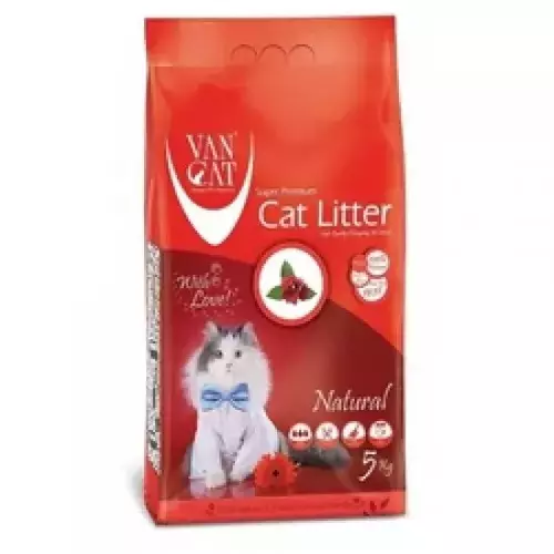 VAN CAT Compact Natural - clumping cat litter without fragrance 5kg