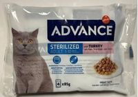 ADVANCE CAT STERILIZED TURKEY 4gb x 85g  - MITRĀ BARĪBA STERILIZĒTIEM KAĶIEM AR TĪTARU 4gb x 85g