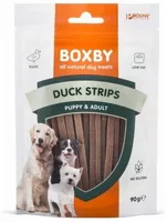 BOXBY DUCK STRIPS for DOGS 90g - PĪLES GAĻAS STRĒMELES KUCĒNIEM UN PIEAUGUŠIEM 90gr