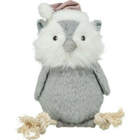 Plush toy - Trixie Xmas owl with rope, plush/rope, 31 cm