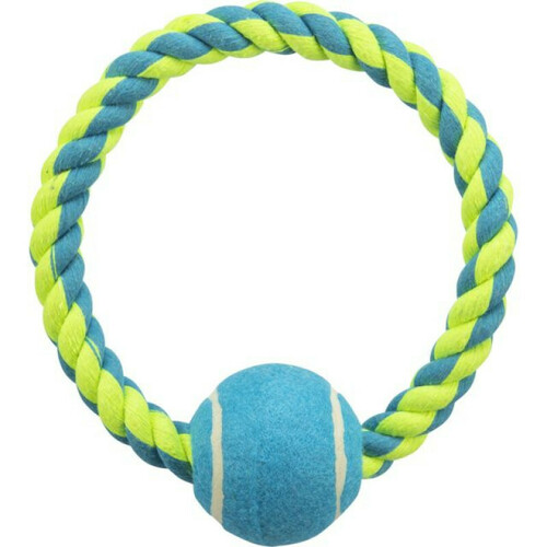 Dog toy: Trixie Tennis ball on a Rope 6cm/18cm, 125g