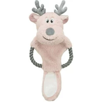 Plīša rotaļlieta - Trixie Xmas reindeer with rope, plush/rope, 47 cm