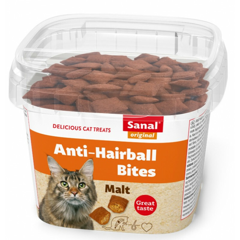 Sanal Anti Hairball Bits, 75g - spilventiņi pret matu kamoliem kuņģī