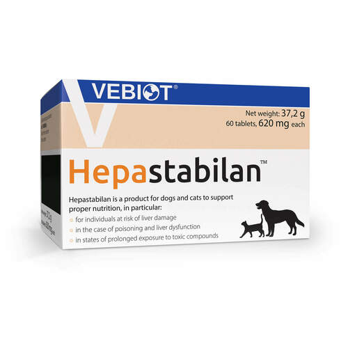 Vebiot Hepastabilan aknu darbības uzlabošanai suņiem/kaķiem N60