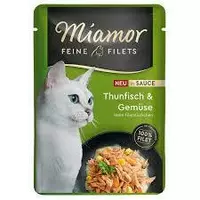 Miamor Feine Filets konservi kaķiem ar tunci un dārzeņiem mērcē 100g