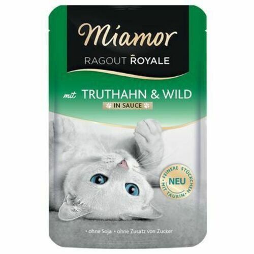 Miamor Ragout Royale konservi kaķiem ar tītaru un medījumu mērcē 100g
