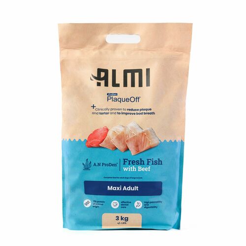 ALMI ProDen PlaqueOff barība pieaugušiem lielo šķirņu suņiem 3kg