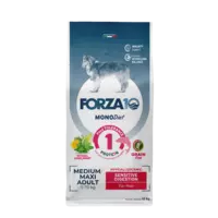 Forza10 MonoDiet Sensitive Digestion Medium /Maxi Adult ar zivīm 10kg