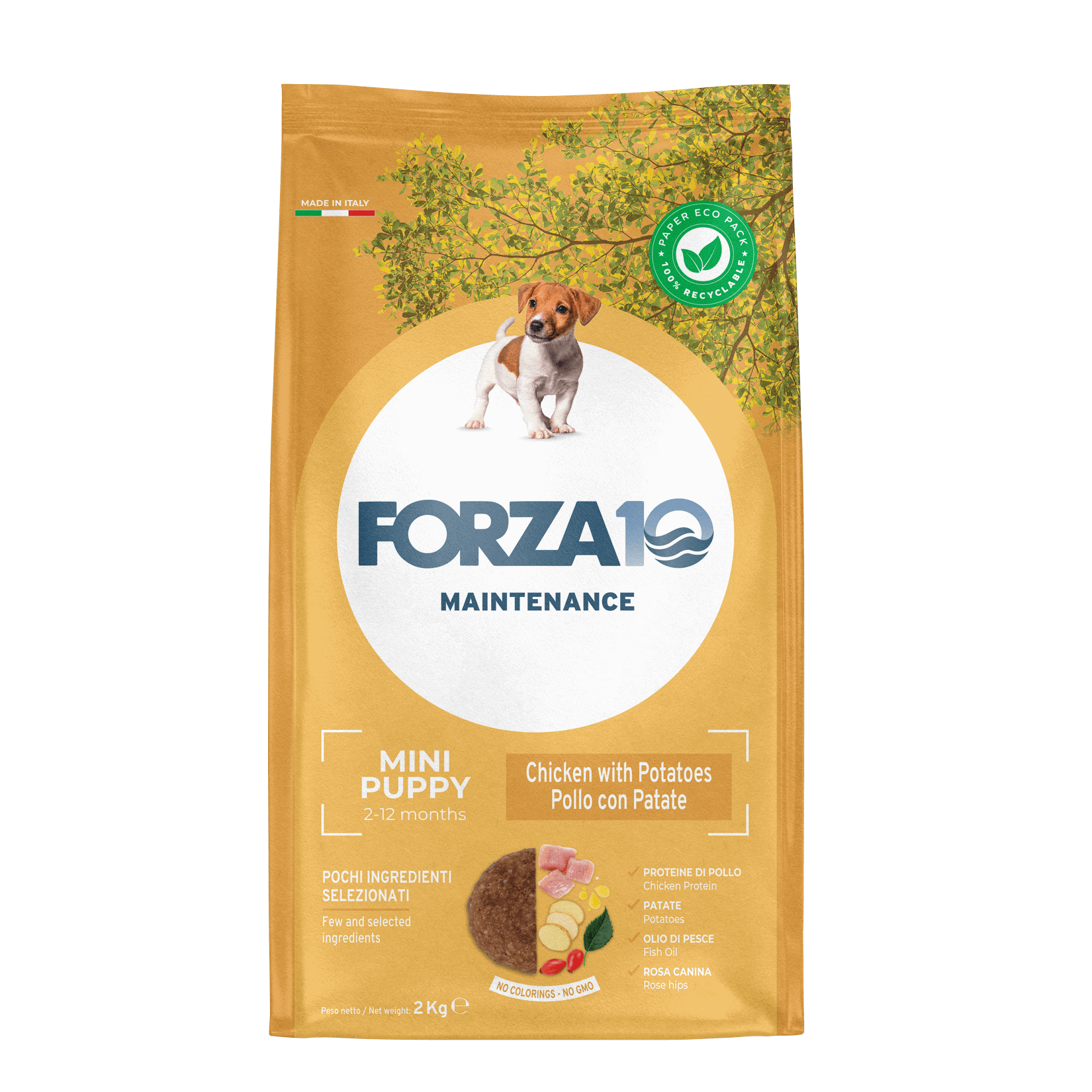 Forza10 Maintenance Mini Puppy ar vistu un kartupeļiem 2kg