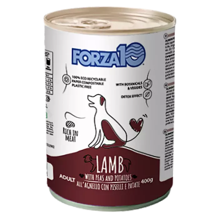 Forza10 Maintenance konservi suņiem ar jēru, zirņiem un kartupeļiem 6x400g