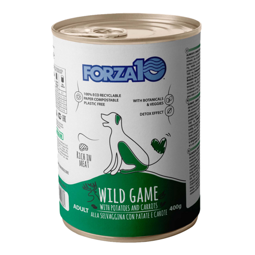 Forza10 Maintenance canned food for dogs with game, potatoes, and carrots 6x400g