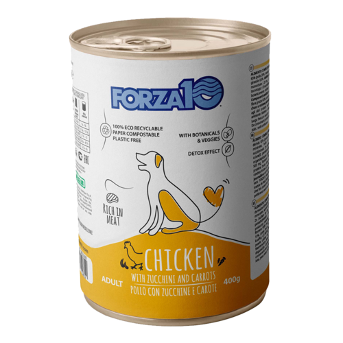 Forza10 Maintenance canned food for dogs with chicken, zucchini, and carrots 6x400g