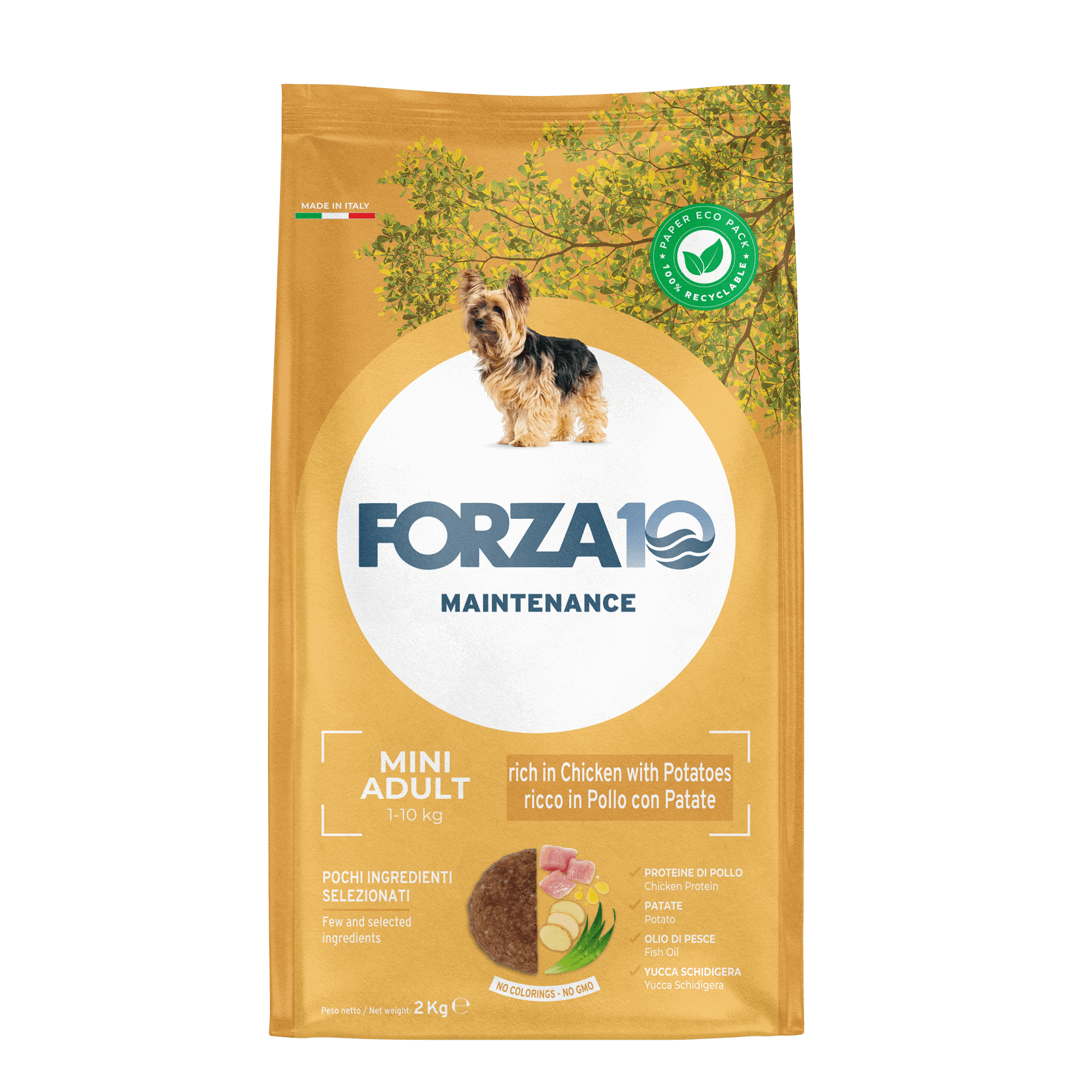 Forza10 Maintenance Mini Adult ar vistu un kartupeļiem 2kg