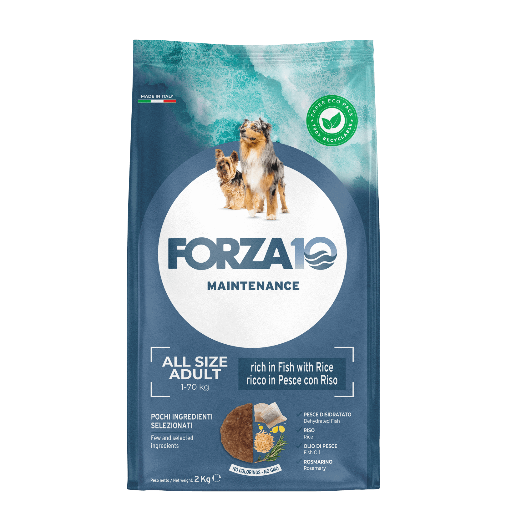 Forza10 Maintenance All Size Adult ar zivīm un rīsiem 2kg