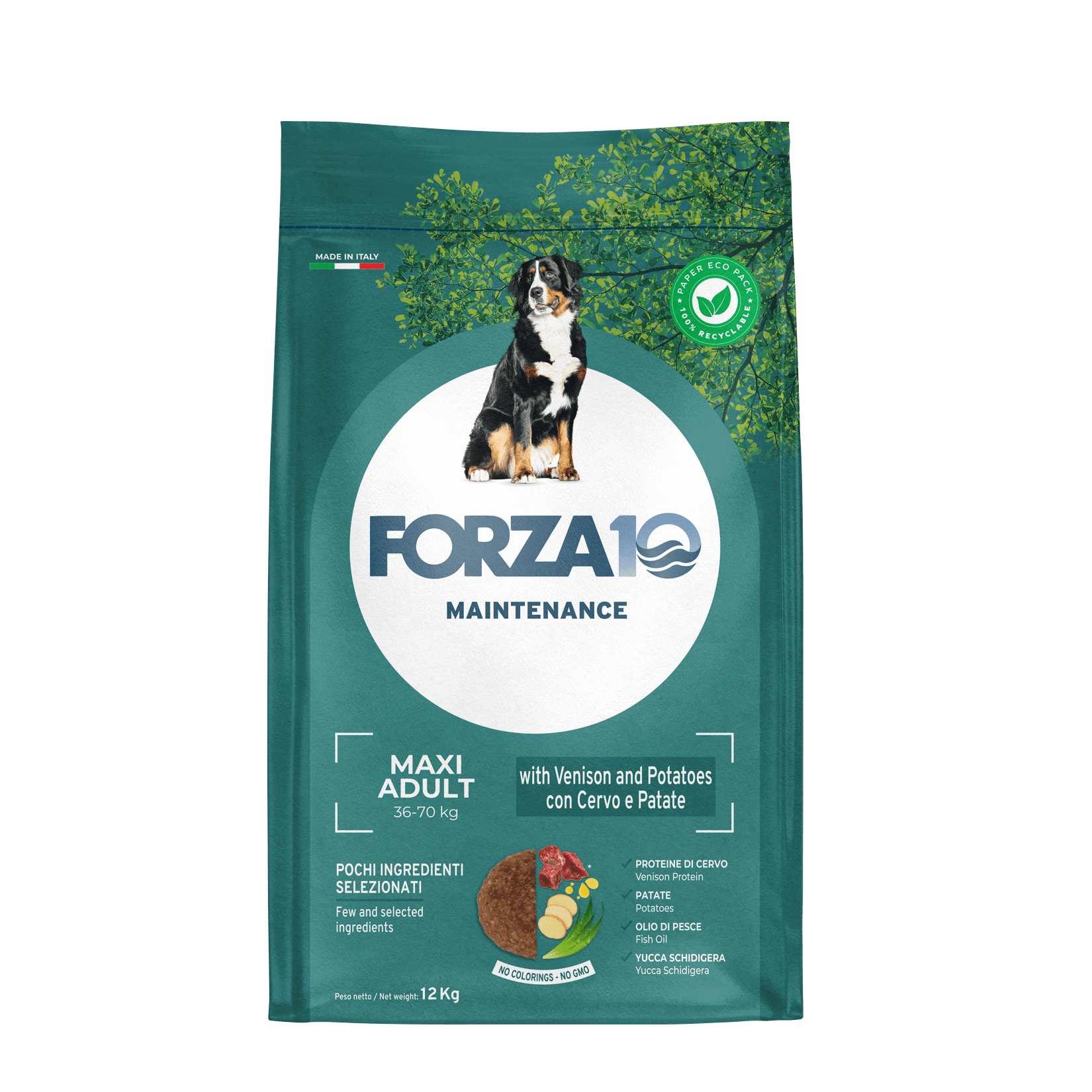 Forza10 Maintenance Maxi Adult ar briedi un kartupeļiem 12kg