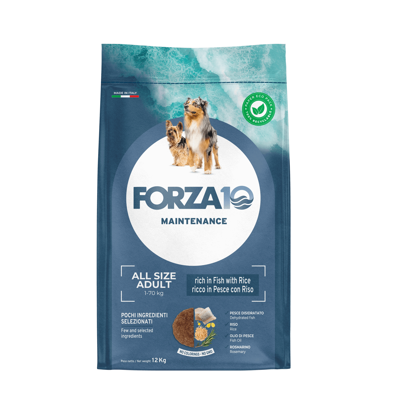 Forza10 Maintenance All Size Adult ar zivīm un rīsiem 12kg