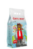 Cats way White Cat Litter Unscented 10l (8.5kg) - cementējošās smiltis bez smaržas