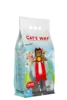Cats way White Cat Litter Unscented 18l (15.3kg) - cementējošās smiltis bez smaržas