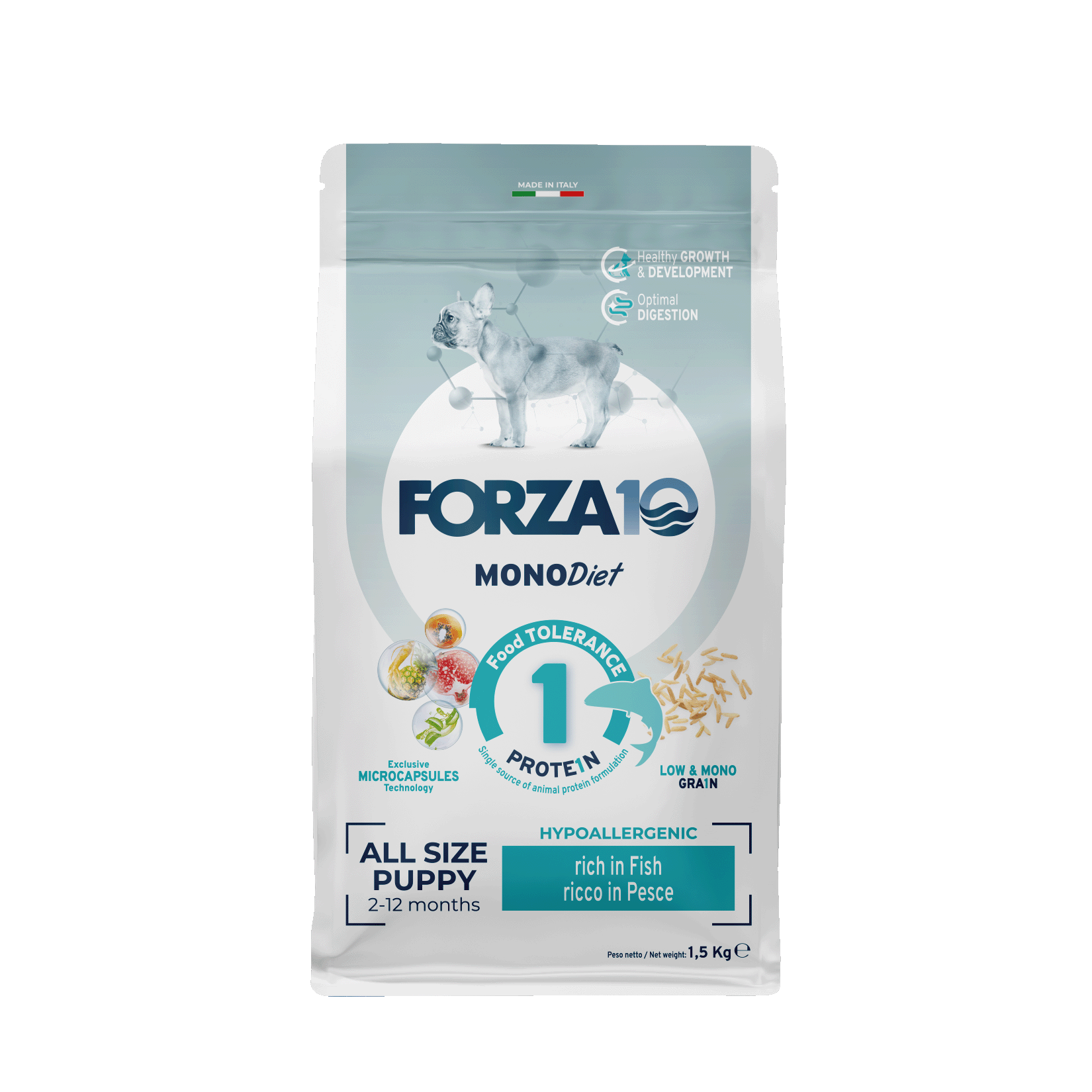 Forza10  MonoDiet All Size Puppy ar zivīm 1,5kg