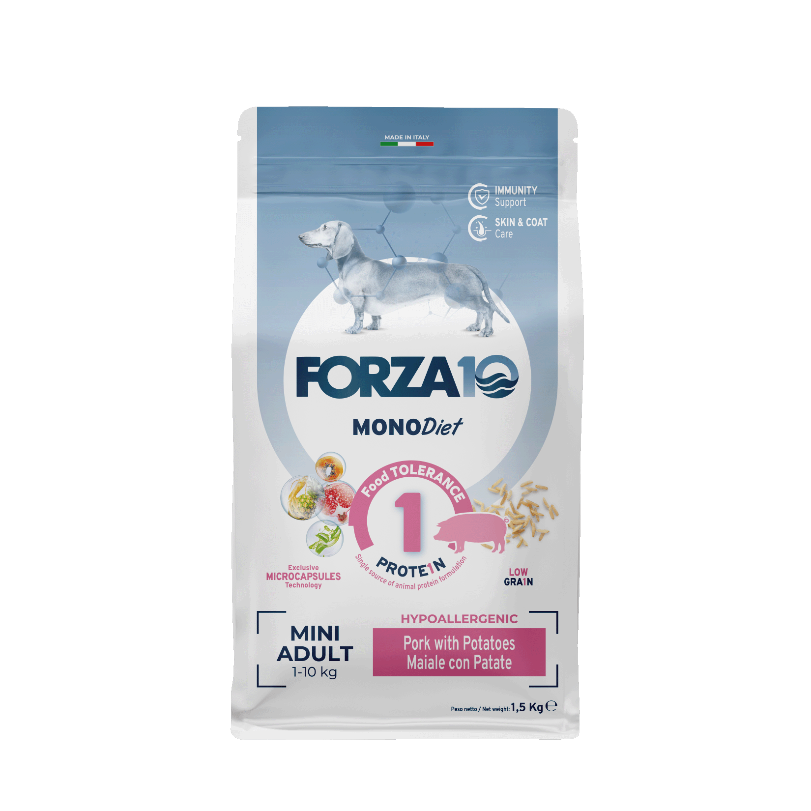 Forza10 MonoDiet Mini Adult ar cūku un kartupeļiem 1,5kg