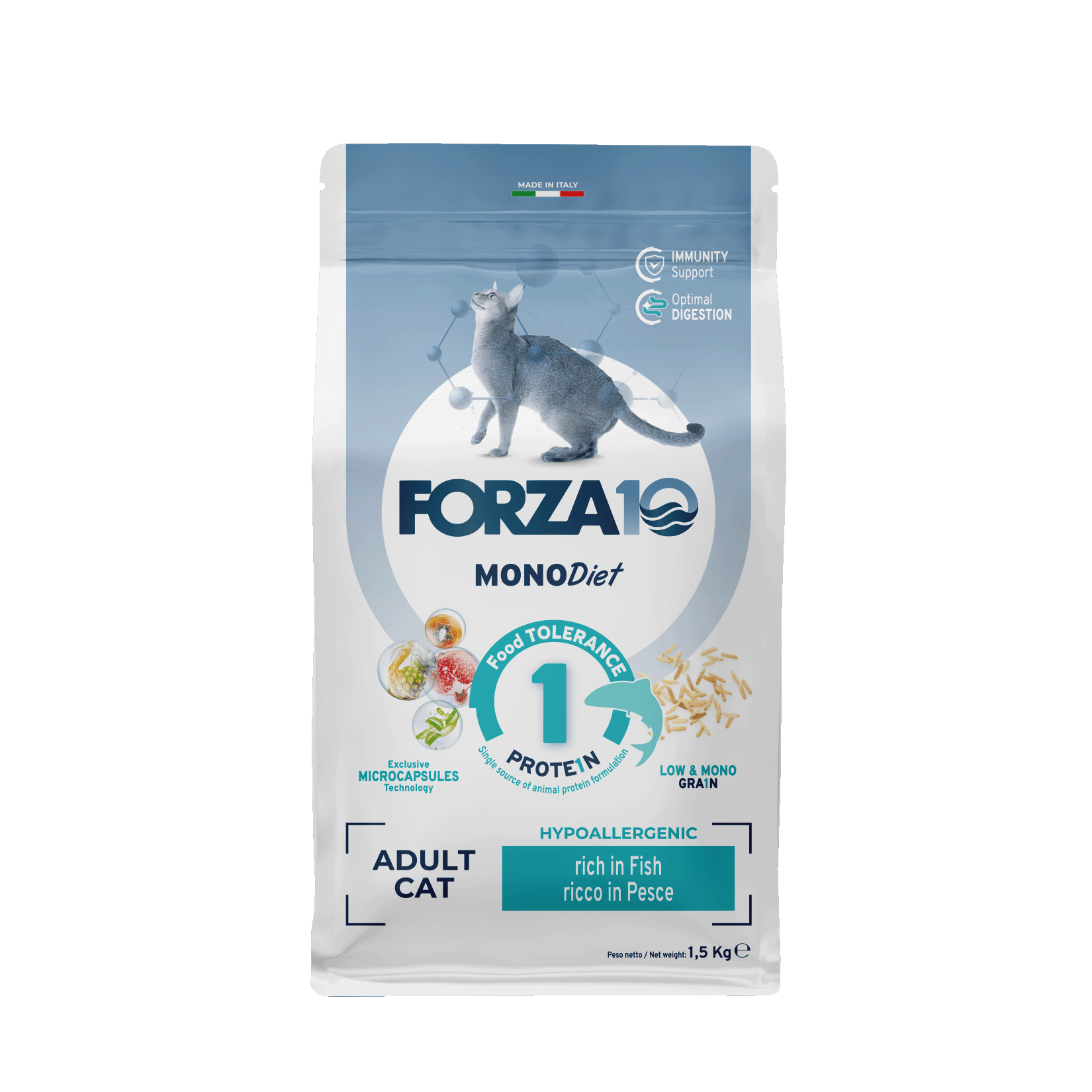 Forza10 MonoDiet Adult Cat ar zivīm 1,5kg